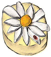 Daisy Fondant Cake