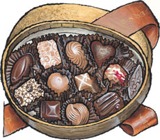 Golden Easter Egg Box of Chocolates