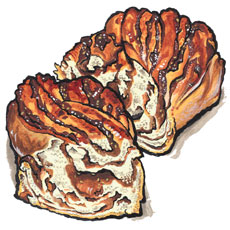 Date, Fig & Pomegranate Babka
