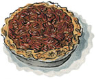 Toasted Pecan Pie in Cartoon Gift Box