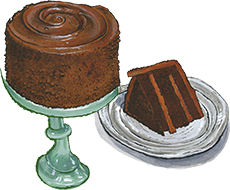 Hunka Burnin' Love Chocolate Layer Cake