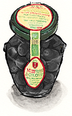 Leccino Black Olives