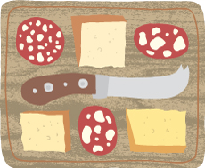 Spring Sale 4 Cured Meats & Cheeses plus Bread Custom Gift Box