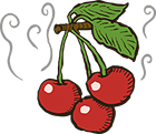 Smoked Cherries in Whiskey Syrup