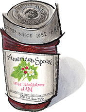 Wild Thimbleberry Jam from Northern Michigan